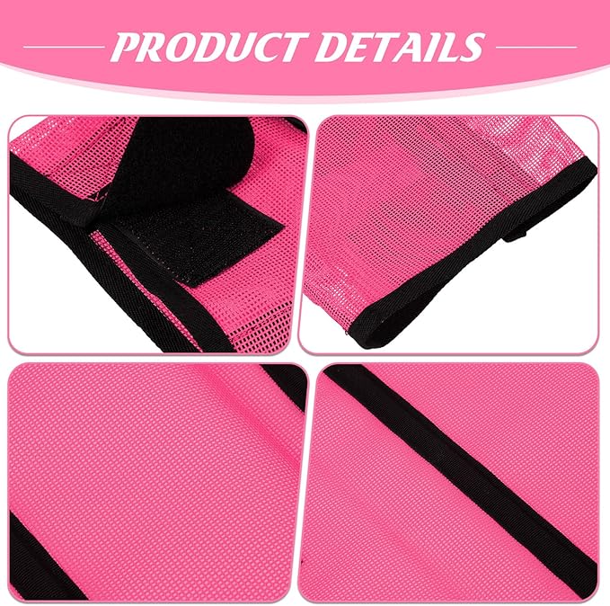 Jexine 12 Fly Boots for Horse Set of 12 Loose Breathable Mesh Horse Fly Sheets Protective Horse Leg Wraps Leggings for Preventing Flies and Mosquitoes Bites (Purple, Red, Pink)