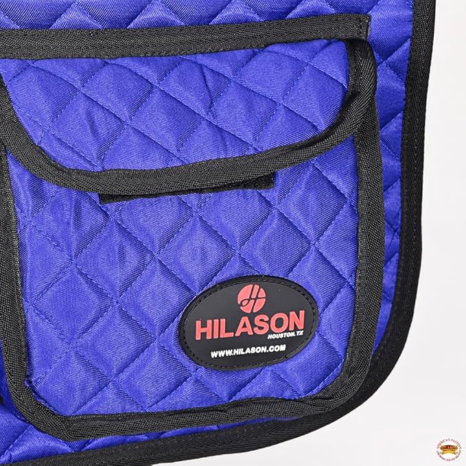 HILASON Western Horse Luxury Quilted Saddle Pads with Pockets | Pad