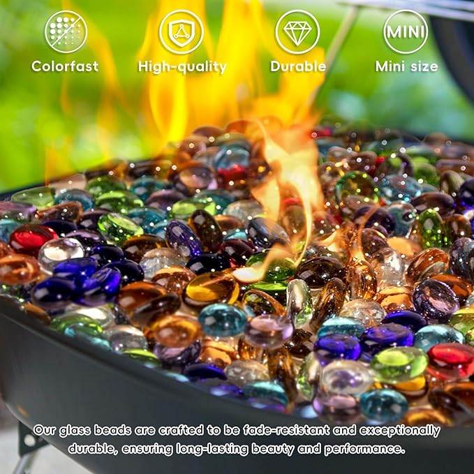 1 LB Clear Glass Marbles, Transparent Mini Flat Glass Beads~150 PCS for Vase Fillers, Floral Bottom Mancala Gems Pebbles Fish Tank Rocks for Table Aquarium,Home Decor Art Craft Supplies(0.5"~0.7")