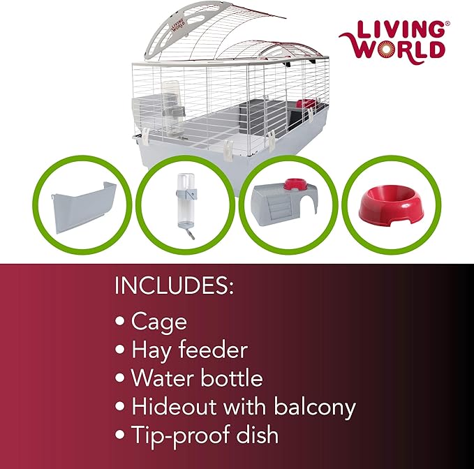 Living World - Deluxe Hybrid Habitat, X-Large - Rabbit, Guinea Pig, Chinchillas, and Small Animal Cage