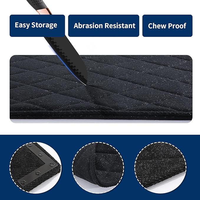 BALAPET Durable Chew Proof Dog Bed with Metal Rivet Corner for Large Dogs, Stable Kennel Pad Mat for Teething Puppy, Durable Indoor Outdoor Crate Pad for Medium Dog Crates, 41"x28"