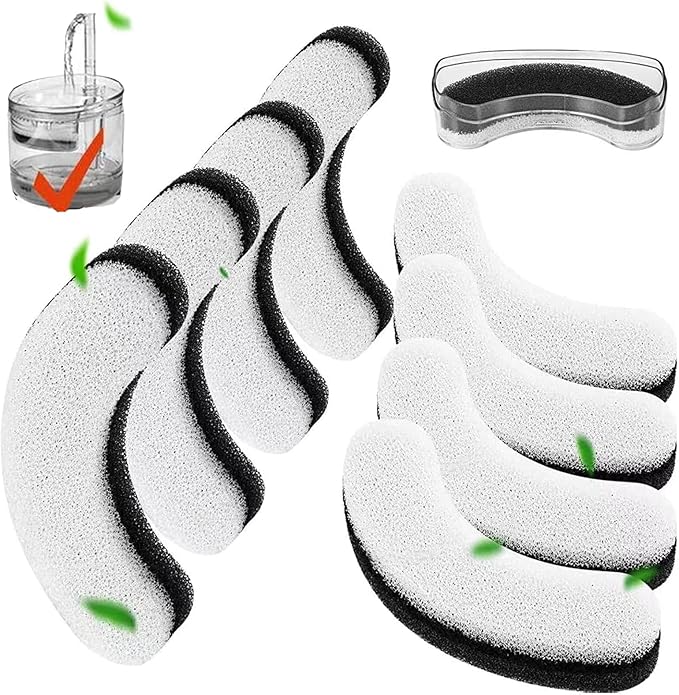 Cat Water Fountain Filters, 8 Pack Pet Fountain Replacement Filters Fit for Clear Cat Fountain Dispenser