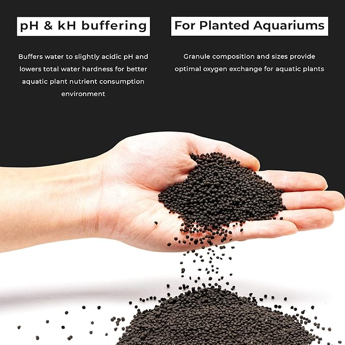 Ultum Nature Systems Controsoil - Freshwater Aqua Soil Substrate for Fish, Shrimp, Live Plant Propagation and Aquascaping - 6.8pH Low Ammonia, Volcanic Ash - Black, Extra Fine (3 Liter | 6LB)