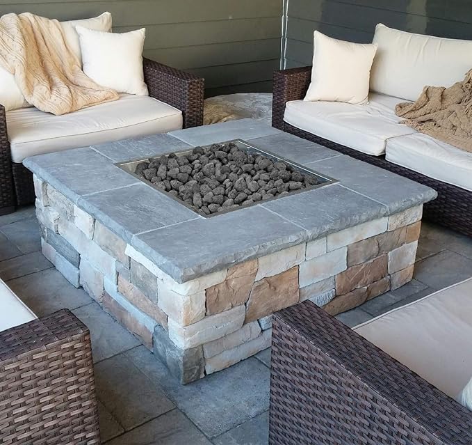 Mr. Fireglass 10 Pounds Lava Rocks Black Natural Stone Granules for Gas Fire Pit Fireplace, Gas Log Set & Barbecue Grills, Decorative Landscaping Rocks for Indoor and Outdoor Use, 0.8" - 1.2" Sized