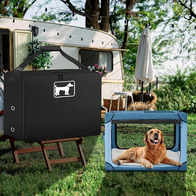 SIRUITON Collapsible Dog Crate Storage Bag Suitable for Collapsible Pet Crate,Heavy Duty 600D Oxford Kennel Tent Crate Dog Fence Travel Bag