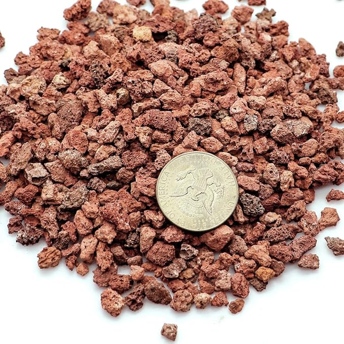 TOYPOPOR 6lb Red Lava Rocks Soil for Plants, Bonsai Cacti Succulents Horticultural Stones, Natural Decorative Volcanic Drainage Gravel for Vase Fillers, Terrarium, Top Dressing, Landscaping, Gardening