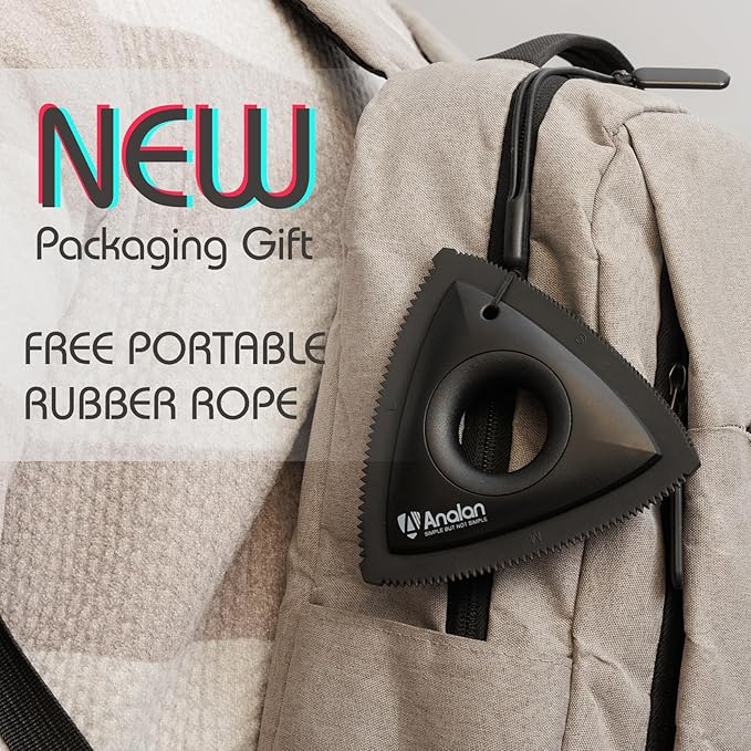 Analan Mini Pet Hair Remover for Car Detailing Supplies, Carpet Dog Hair Remover for Car Interior, Triangle Dog Hair Remover for Auto Detailing, Couch, Furniture, Lint, Carpet (Forest Green)