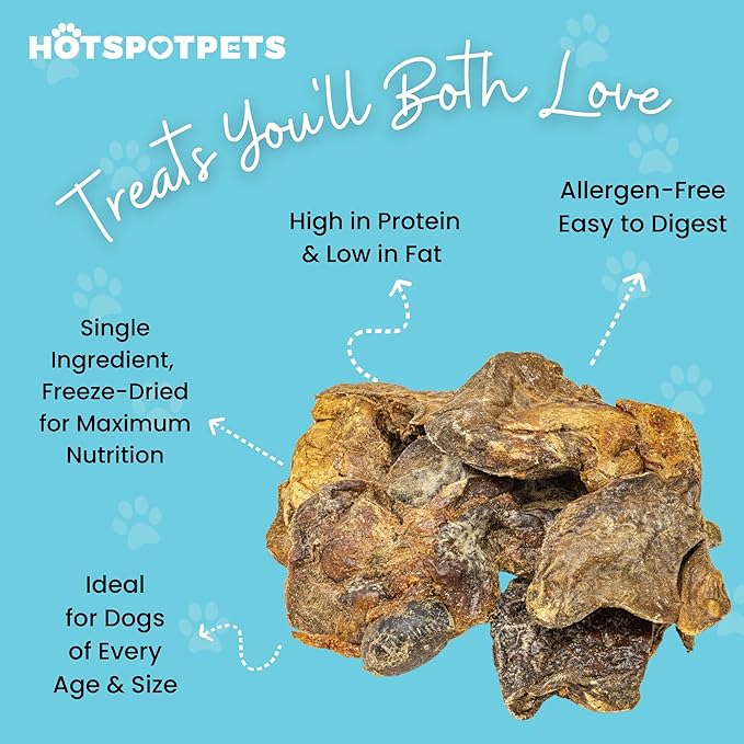 hotspot pets Freeze Dried Turkey Liver Treats for Cats & Dogs -Made in USA, 1lb Big Bag, Single Ingredient All Natural Grain-Free Turkey Liver- Crunchy, Perfect for Training, Topper or Snack