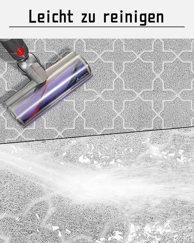 Yimobra Cat Litter Mat, 35.4"x23.6" Litter Box Mat with Litter Lock Mesh, Soft Cat Litter Mat Litter Trapping Mat, Easy to Clean, Non-Slip, Water Resistant, Litter Free Floors, Grey