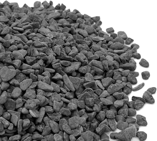 Mr. Fireglass Natural Decorative Gray Bean Pebbles 1/5" Crushed Gravel Stone for Decorating Garden, Succulent Plants and Walkway (10-lb Bag)