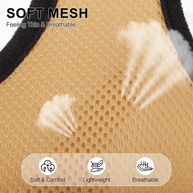 BINGPET No Pull Dog Harness, Soft Mesh Breathable All Weather Vest, Safety Protection Design, Durable Adjustable Step-in Easy Walk Dog Harness for Extra Large Dogs (Beige, XL)