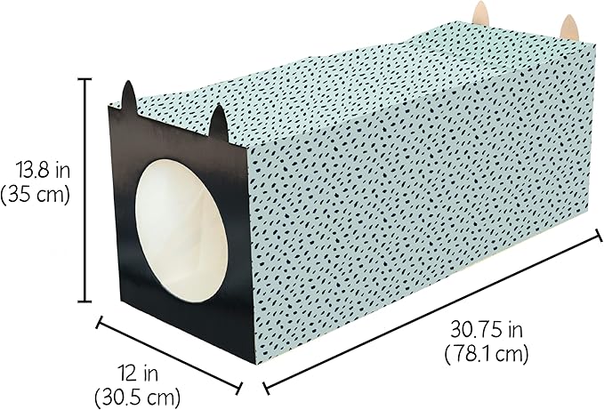 Kitty City Paper Bag Scratchers for Cats, Blue Paper Bag Tunnel Scratcher