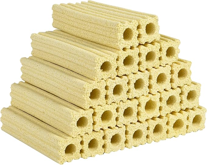 24pcs 6.1 Inch Aquarium Ceramic Bio Filter Media,Ceramic Bio Media Blocks for Fish Tank and Koi Pond