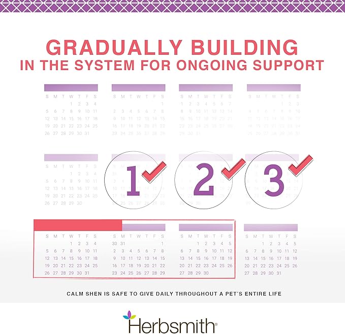 Herbsmith Calm Shen – Herbal Blend for Dogs & Cats – Natural Anxiety Remedy for Dogs & Cats – Feline and Canine Calming Supplement – 75g Powder