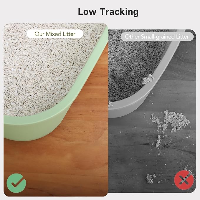 Non-Stick Ultra Clumping Tofu Cat Litter with Cassava, Odor Control Low Tracking Kitty Litter Pellets, Plant-Base Natural Ingredients Cat-Litter, Last Twice as Long as Clay Litter, 9lbs X 1Pack