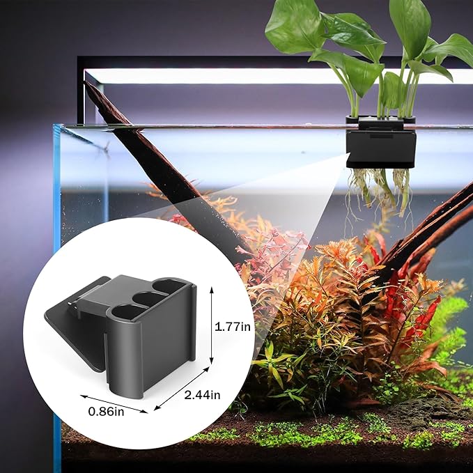 4Pcs 3 Holes Upgraded Aquatic Plant Cup Aquarium Plant Holder for Tank, Hanging Aquarium Plant Holder, Aquarium Aquatic Plant Cultivation, Aquarium Plant Decoration.