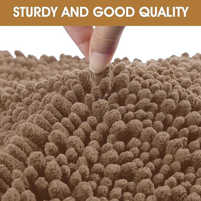 IM HOME Extra Large 71" x 25" Camel Dog Door Mats for Muddy Paws, Chenille Absorbent Dog Mat, Non Slip Heavy Mud Mat for Dogs, Soft Pet Bed Mat for Entryway, Mud Paws, Inside Floor