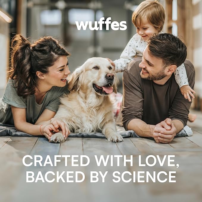 Wuffes Advanced Dog Hip and Joint Supplement with Glucosamine, Chondroitin, Omega 3, MSM, and Green Lipped Mussel, 30 Pork Flavored Chews for Large Dog Breeds