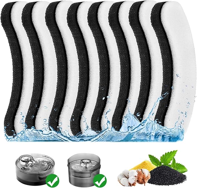 Opeth Cat Water Fountain Filter,Cat Fountain Filters for DF10 and DF30 Automatic Pet Water Fountains,Dog Fountain Filters Replacement,Carbon Pet Fountain Filter Replacement