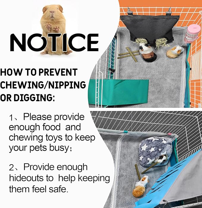 Guinea Pig Bedding, Disposable Guinea Pig Cage Liners, Charcoal Odor Controlling Absorbent Waterproof Pee Pads for Rabbits, Hamster and Other Small Animals. 18''x31'',24 Count