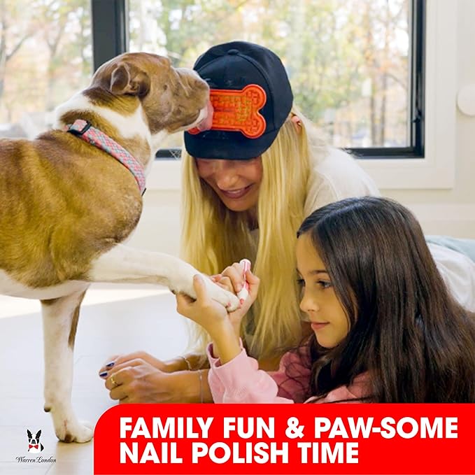 Distract-A-Hat ™ by Warren London - Dog Grooming Distraction Lick Hat for Nail Clipping and Grooming – Adjustable Fit with Adhesive Dog Lick Pad, Spreader & Cleaning Brush Included