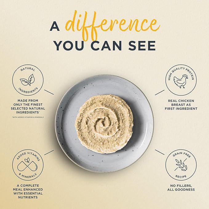 Reveal Entrées Natural Wet Cat Food Paté, Grain-Free with Added Vitamins & Minerals, Carrageenan-Free Chicken Breast Paté Recipe (24 x 2.47 oz Cans)