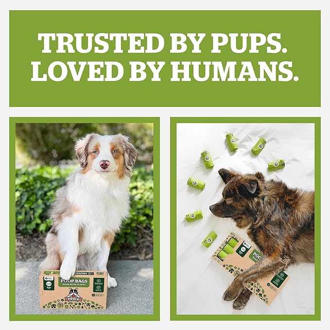 Pogi's Compostable Poop Bags – Leak-Proof, Extra-Large, Made with Plants – 9 Rolls (135 Bags)