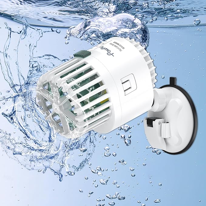 Pawfly Wave Maker for Aquarium, 2000 GPH 10W Aquarium Powerhead, Quiet Submersible Wavemaker for Fish Tanks up to 150 Gallons, Water Circulation Pump with Strong Suction Cup Base
