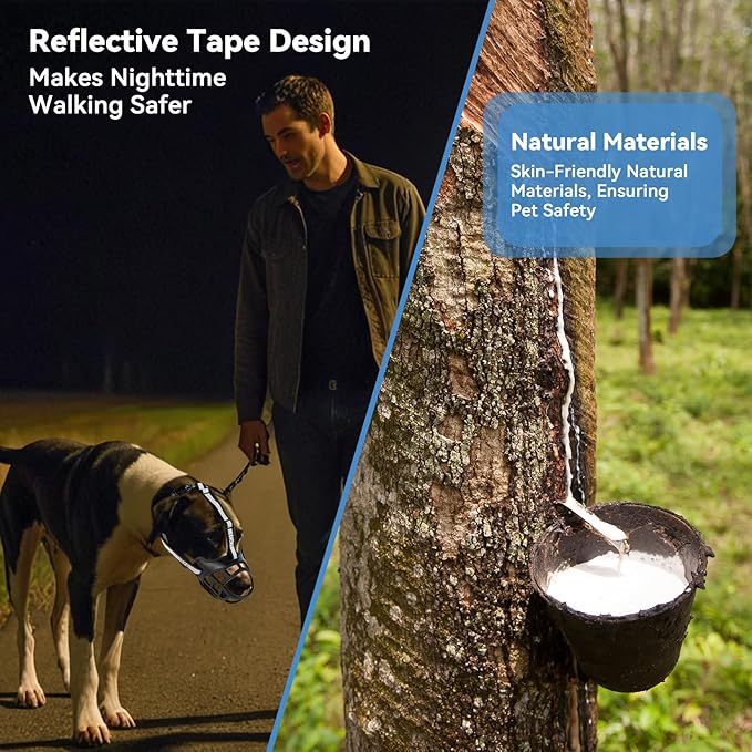 Dog Muzzle for Large Dogs, Breathable Basket Muzzles for Small, Medium and X-Large Aggressive Dog, Allows Panting Drinking, Suitable for Grooming Trimming Training (5, Blacks)