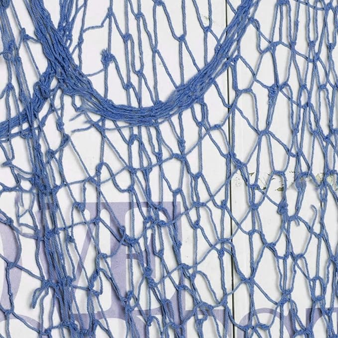 Rosoz Nature Fish Net Wall Decoration with Shells, Ocean Themed Wall Hangings Fishing Net Party Decor for Pirate Party,Wedding,Photographing Decoration