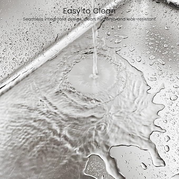 Enclosed Stainless Steel Cat Litter Box 13.8” High Sides, Extra Large Litter Box for Big Cats, XL Metal Kitty Litter Pan Pet Toilet with Wheels for Easy Mobility, Anti-Leakage, Non-Sticky, Easy Clean