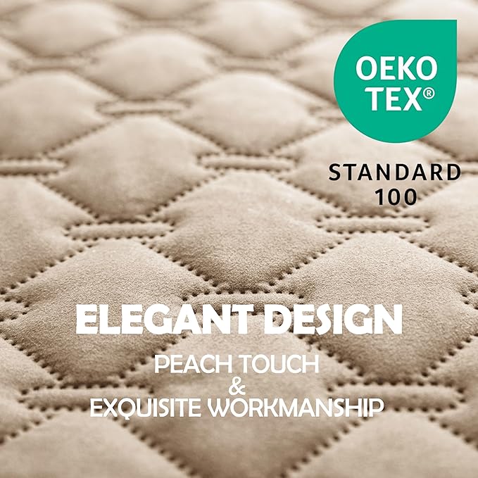 gogobunny 100% Double-Sided Waterproof Dog Bed Cover Pet Blanket Sofa Couch Furniture Protector for Puppy Large Dog Cat, Reversible (30x90 Inch (Pack of 1), Dark Beige/Light Beige)