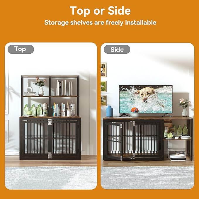 Large Dog Crate Furniture with Storage Heavy Duty Dog Crate Furniture Large Breed Extra Large Dogs Cage