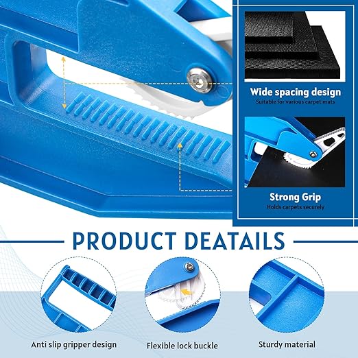 Mat Movers Tool, 2 Pcs Mat Grippers for Horse Stall Mat for Livestock, Thick Rubber Mat for Floor, Gym Floor Mat, Trailer Mat, Heavy Duty Stall Mat Handlers, Effortless Mat Puller for Tack Room, Barn