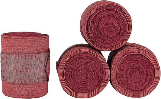 HORZE Nest 10' Combination Polo Wraps (Set of Four) | Fleece and Elastic Horse Bandages