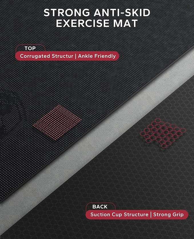 HAPBEAR Extra Large Exercise Mat-7'x5'/6'x8'/6'x9'/6'x10'/6'x12'x8mm(1/3 inch),Non-Slip, Ultra Durable, Thick Workout Mats for Home Gym Flooring Cardio, Yoga Mats for Fitness, High-Density Exercise Mat, Shoes-Friendly