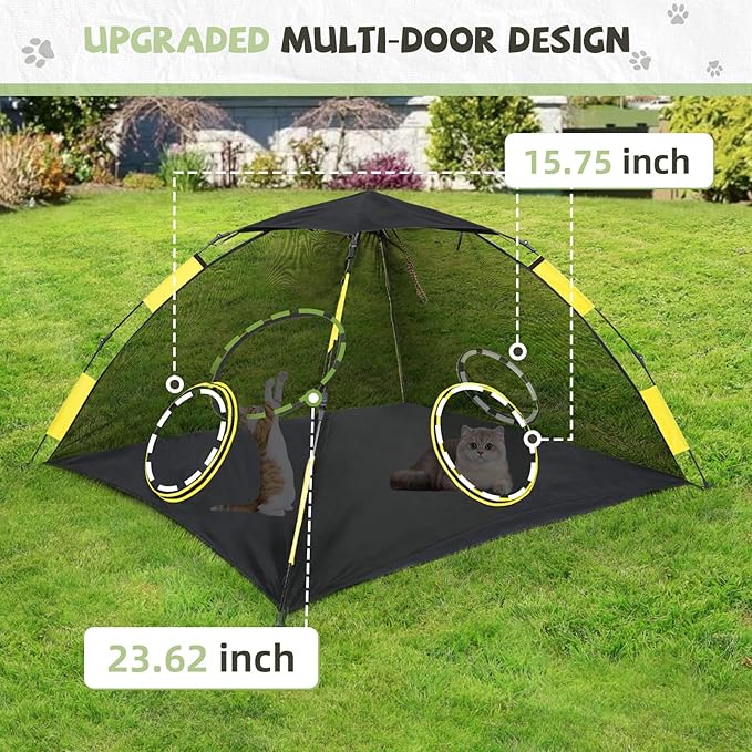 Outdoor Cat Enclosures for Indoor Cats, Outdoor Cat Tent with Tunnel for Multiple Cats, Cat Playpen for Pet Kitty Rabbits Ferrets Puppy and Other Small Animals, (Styles 2)