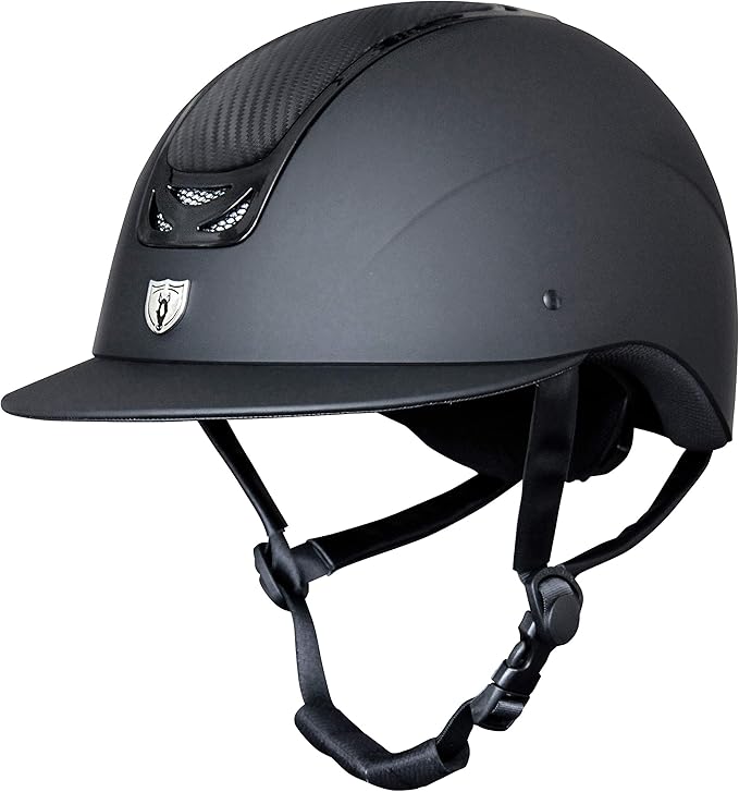 TIPPERARY EQUESTRIAN Horse Riding Helmet - Royal Wide Brim - English Style Protective Horseback Riding Apparel - Safety Helmet with Cooling Ventilation