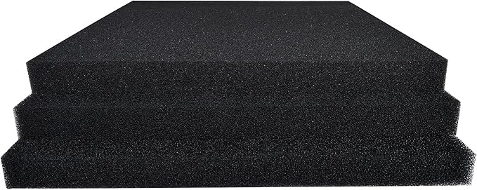 Hipanda 2 Pack Aquarium Bio Filter Sponge Pad 20"x20"x1.5",20PPI, Bio Filter Media Foam Pad Sponges, Cut-to-Size Open Cell Foam Sheet for Fish Tank
