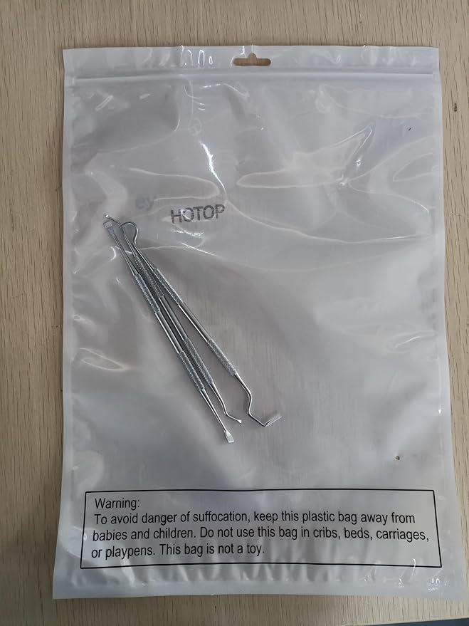 Hotop 3 Pieces Dog Dental Tooth Scaler and Scraper Stainless Double Headed Tarter Removing Tool Scraper Pet Teeth Cleaning Tools for Dog and Cat (Silver)