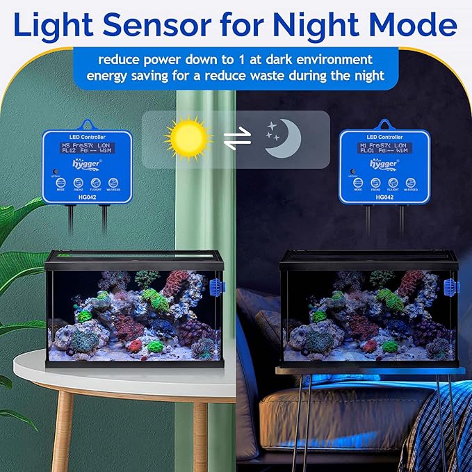 hygger Freshwater Saltwater Aquarium Wave Maker with Controller, Adjustable Flow Magnetic DC 24V Powerhead Circulation Pump 6 Wave Modes for 75-220 Gallon Coral Reef Tank 3400gph