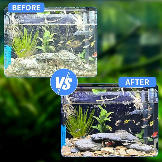 Magnetic Aquarium Fish Tank Glass Cleaner, Floating Aquarium Magnetic Brush, Algae Scraper Glass Cleaner Scrubber for 0.15-0.25 Inch Thick Glass Fish Tank (S)