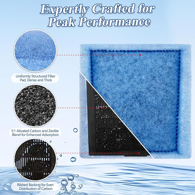 Aquarium Filter Cartridge for Fish Tank: 20-Pack for Rite-Size C & EZ-Change #3 Replacement Cartridge Compatible with Marineland Penguin PRO 275/375 & Original 200/350 & Aqua-Tech Filter 20-40/30-60