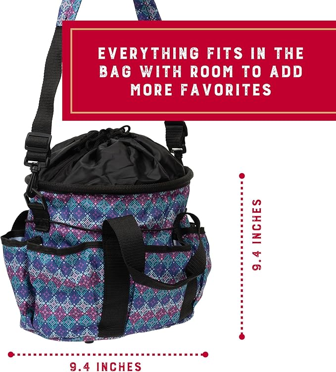 Weaver Leather Grooming Kit, Purple Geo , 7-piece assortment