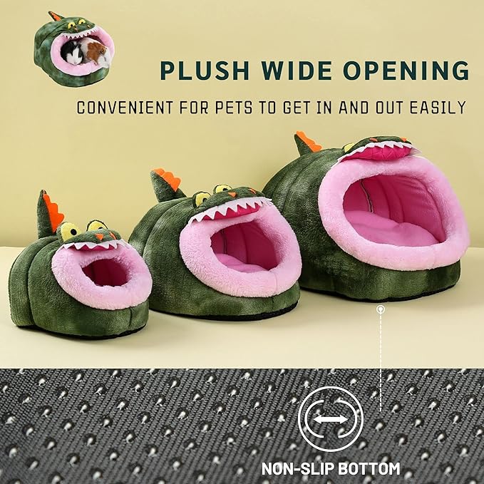 JanYoo Hedgehog Rat Bed Guinea Pig House Hamster Supplies Chinchilla Cage Ferret Rat Gerbil(S,Crocodile)