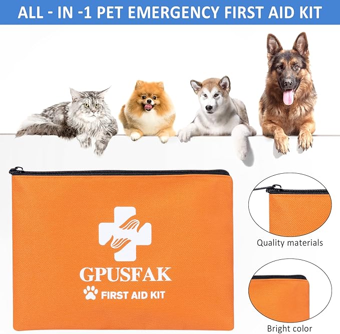 Dog First Aid Kit - Pet First Aid Kit for Dogs Pet Emergency Kit with Pets First Aid Supplies for Home Camping Hiking Traveling