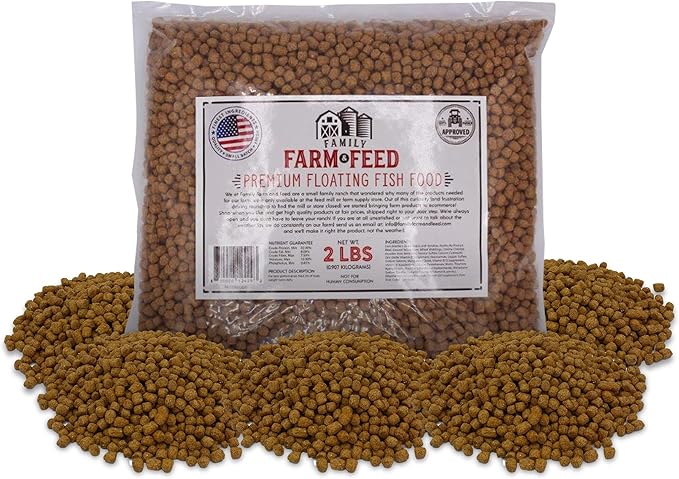 | Premium Floating Fish Food | Pond and Lake | Pellets | 2 Pounds