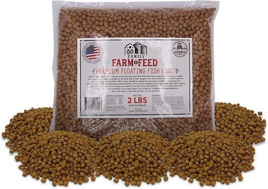 | Premium Floating Fish Food | Pond and Lake | Pellets | 2 Pounds