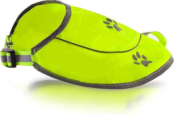 Dog Reflective Vest - Comfortable Jacket Safety Hunting, High Visibility for Dogs with Elastic Straps and Clasp Closure- Yellow, X-Small