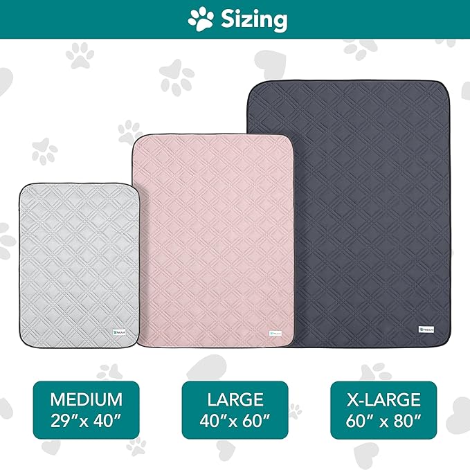 PetAmi Waterproof Cooling Mat for Dog, Premium Pet Cooling Blanket for Bed Crate, Anti Slip Indoor Dog Cool Pad for Sleeping, Q-MAX Large Sofa Couch Cover Mat for Cat, Pink, 60x80